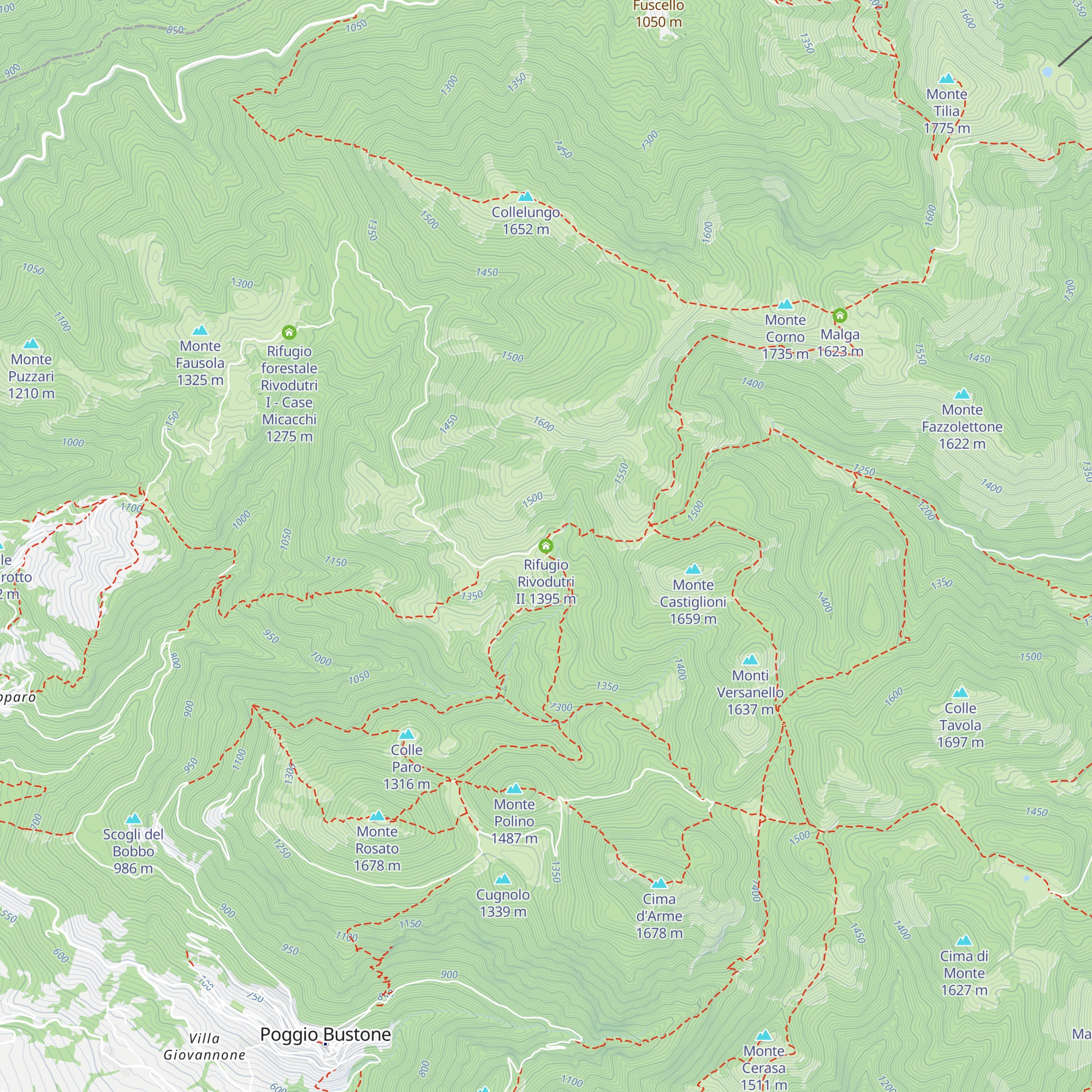 Rifugio Rivodutri II map