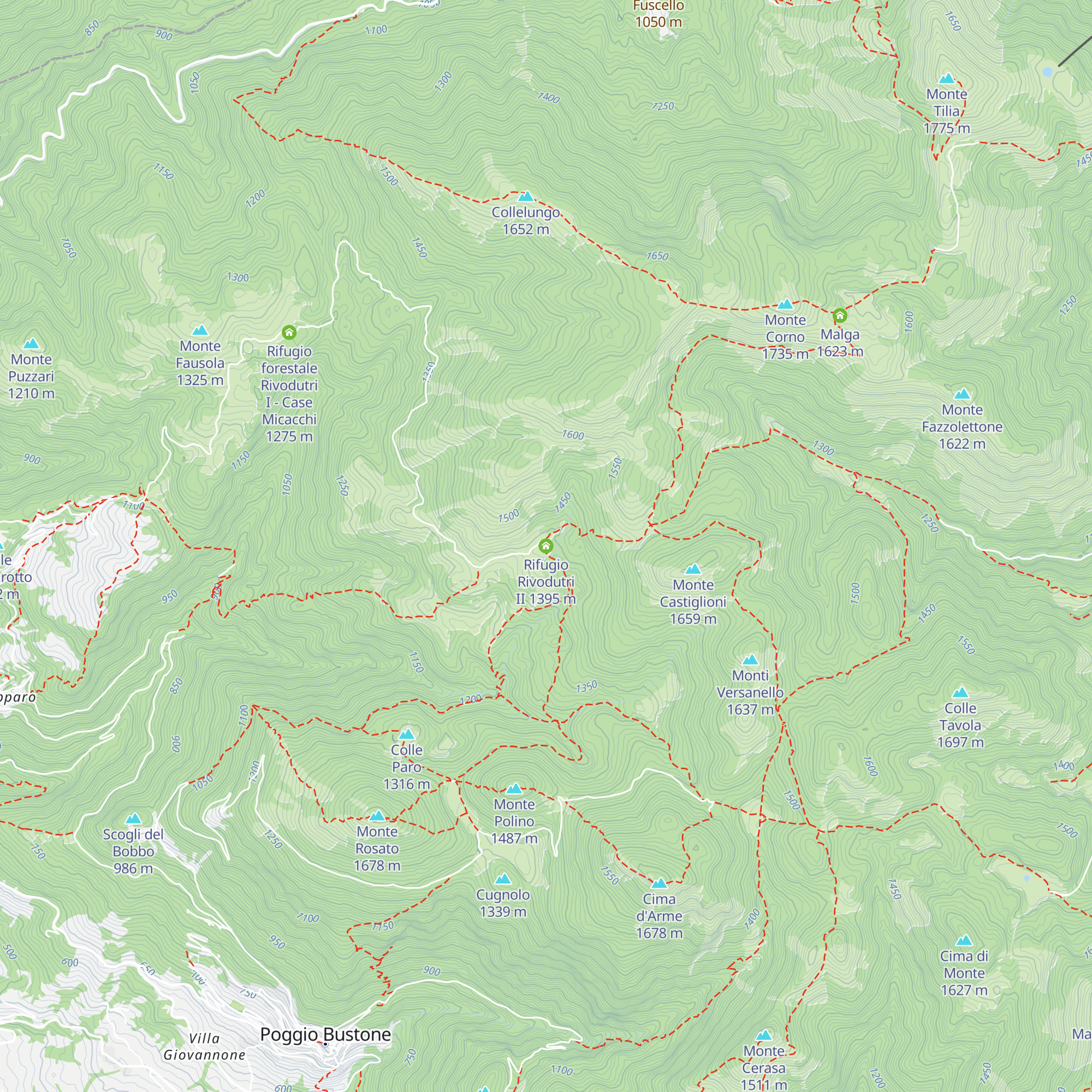 Rifugio Rivodutri II map