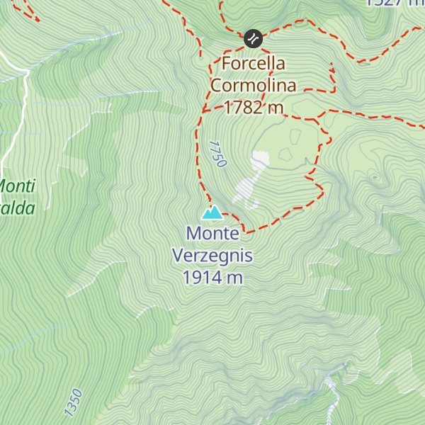 Map of Monte Verzegnis