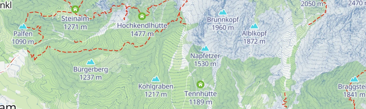 Map of the start of Aussichtsreiche Bergtour auf das Breithorn und den Sommerstein
