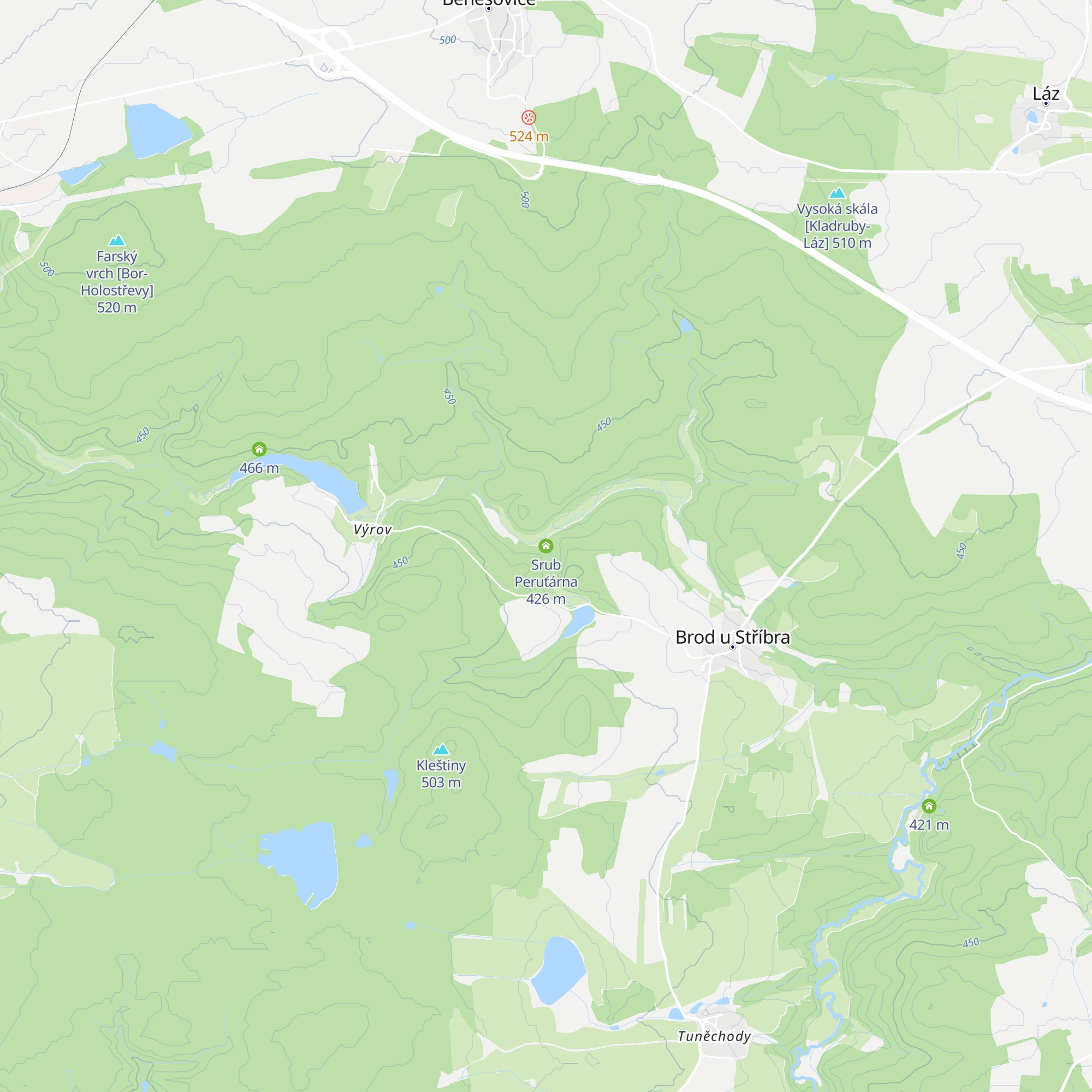 Srub Peruťárna map