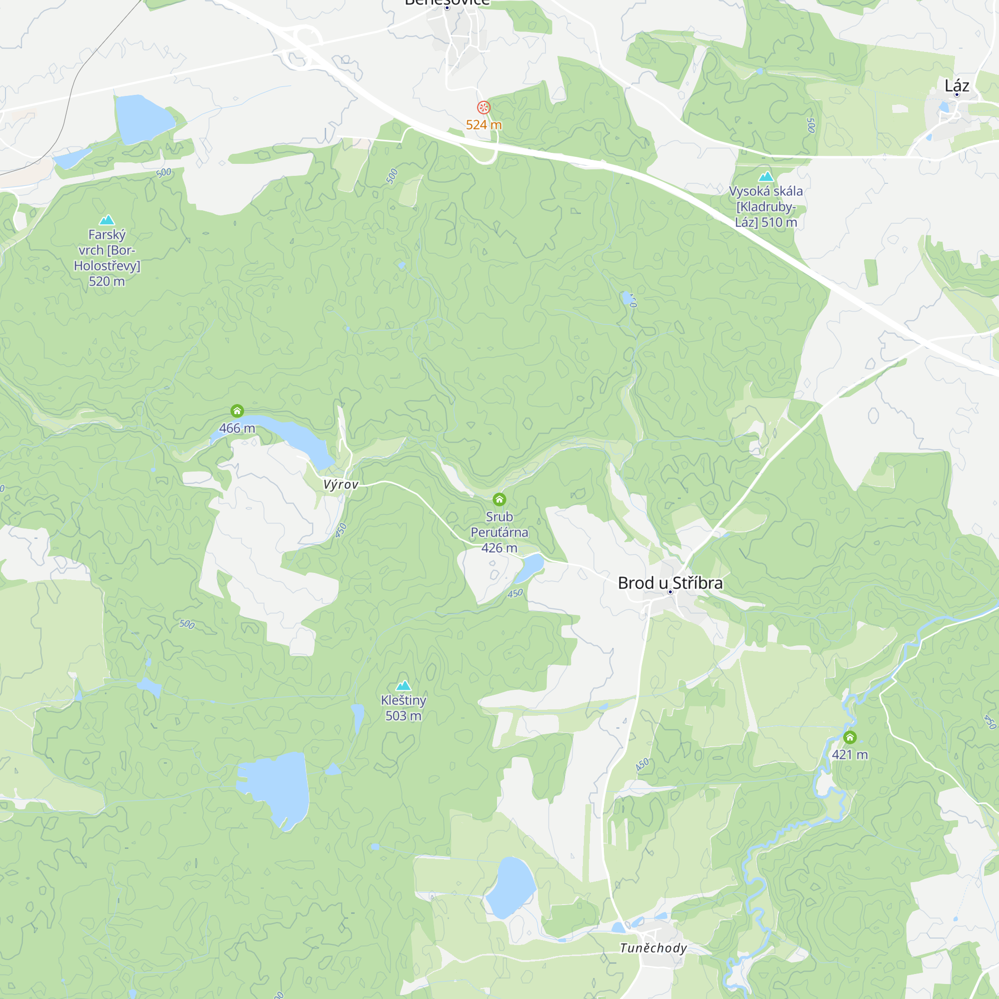 Srub Peruťárna map
