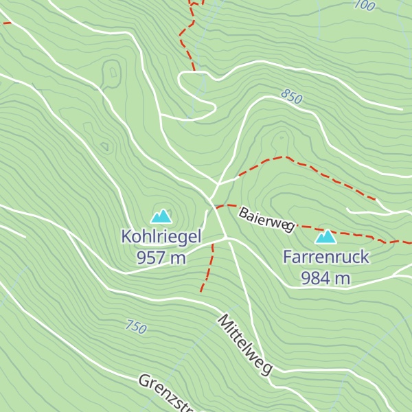 Map of Forstdiensthütte Hohen Bogen