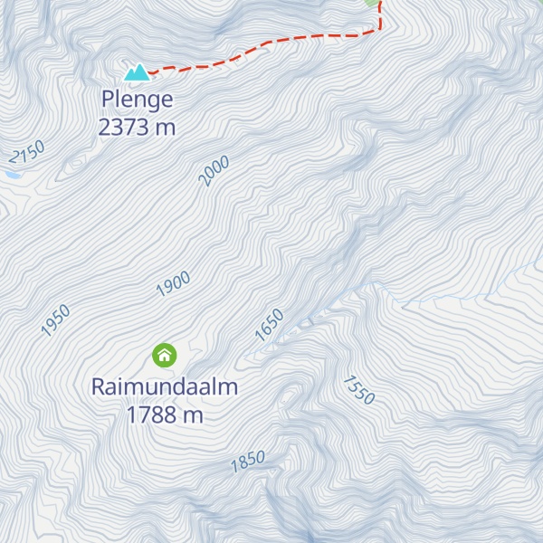 Map of Raimunda hutte