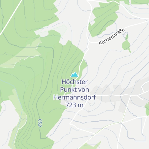 Map of Höchster Punkt von Hermannsdorf