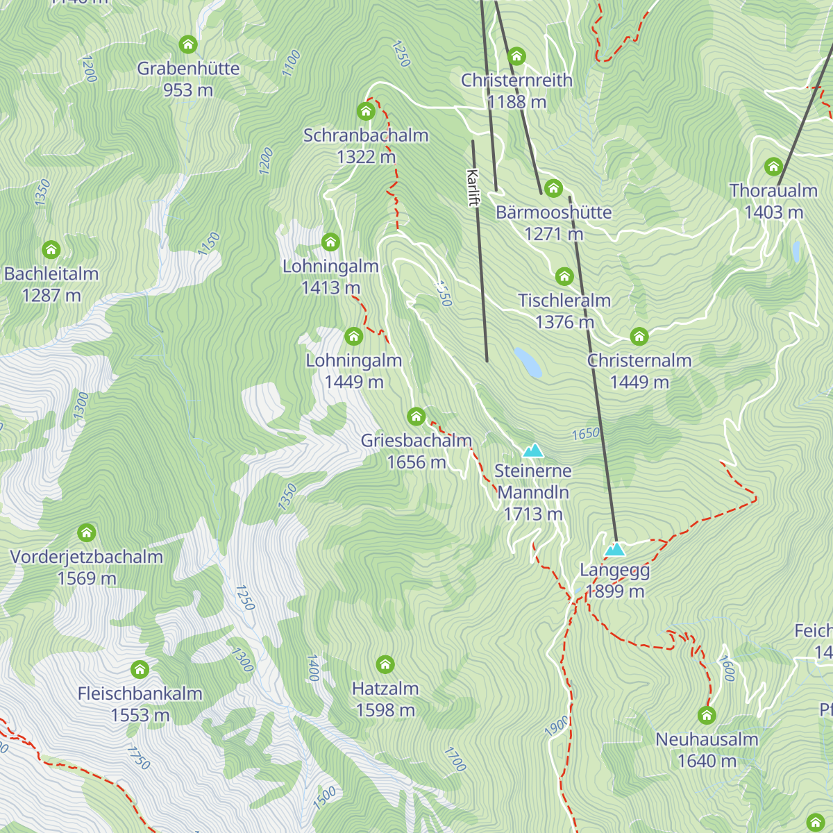 Griesbachalm map