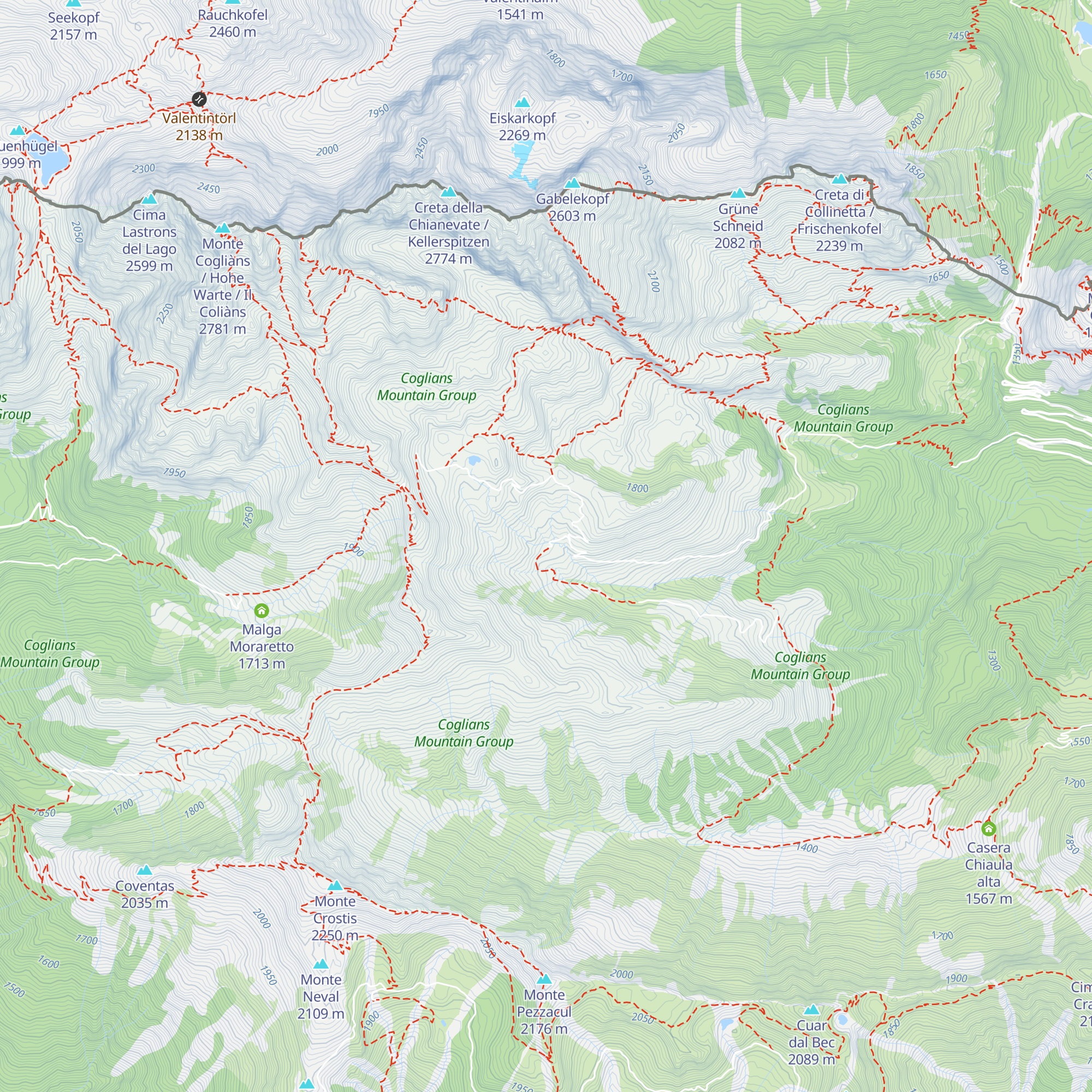 Ricovero Casera Plotta map