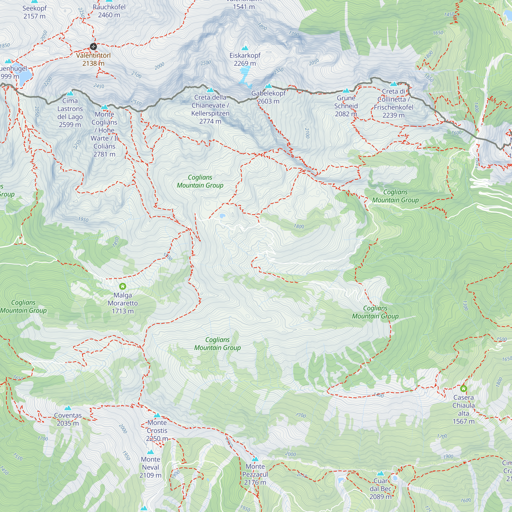 Ricovero Casera Plotta map