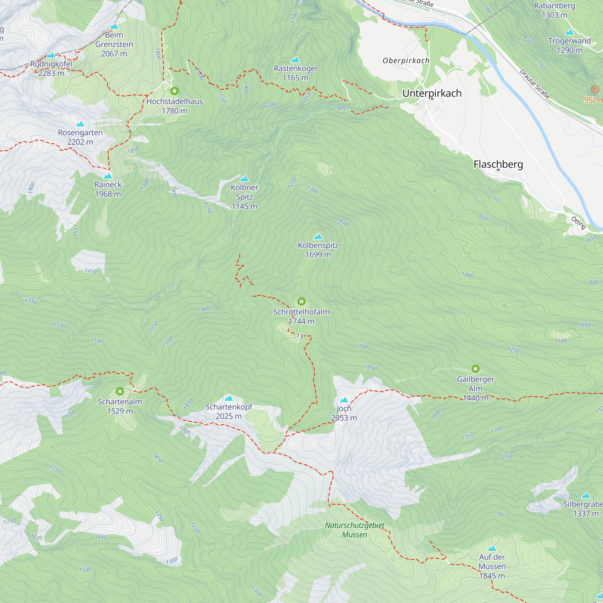 Schröttelhofalm map