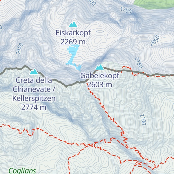 Map of Caverna dell'Amicizia - Bivacco Celso Craighero
