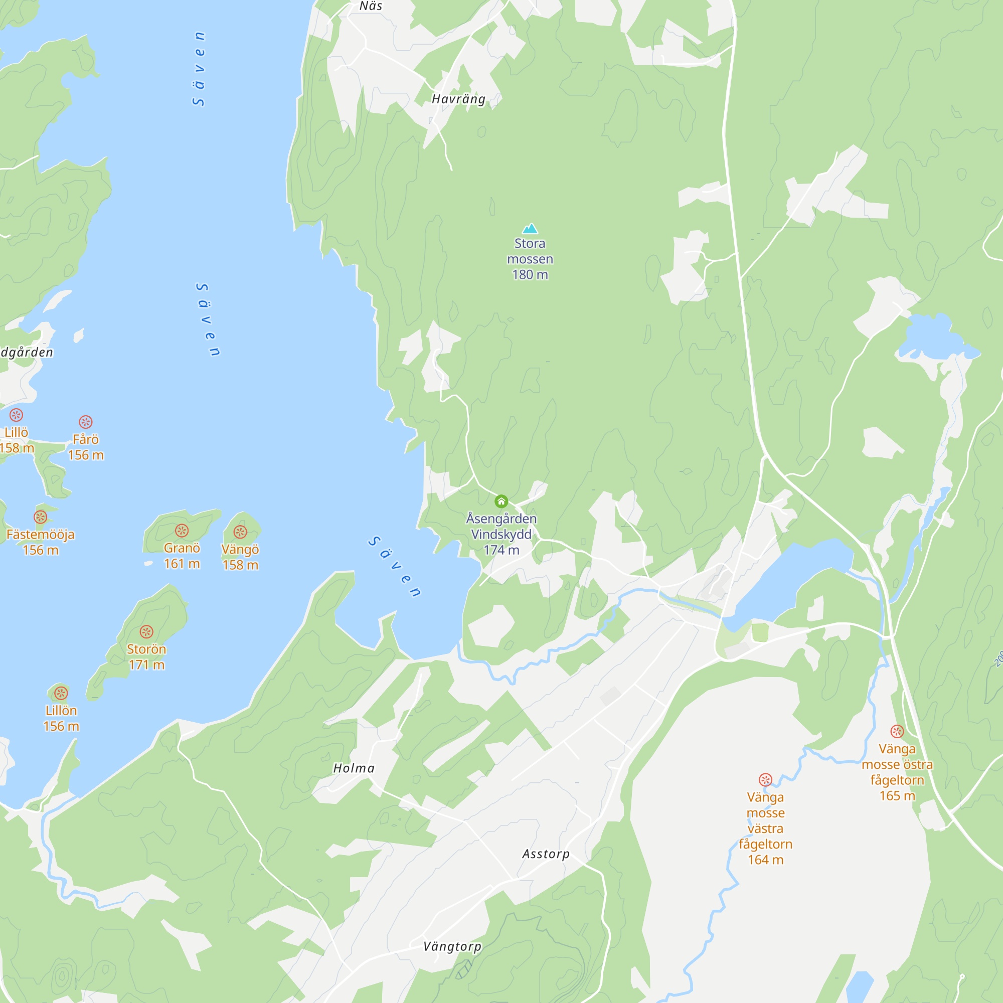Åsengården Vindskydd map