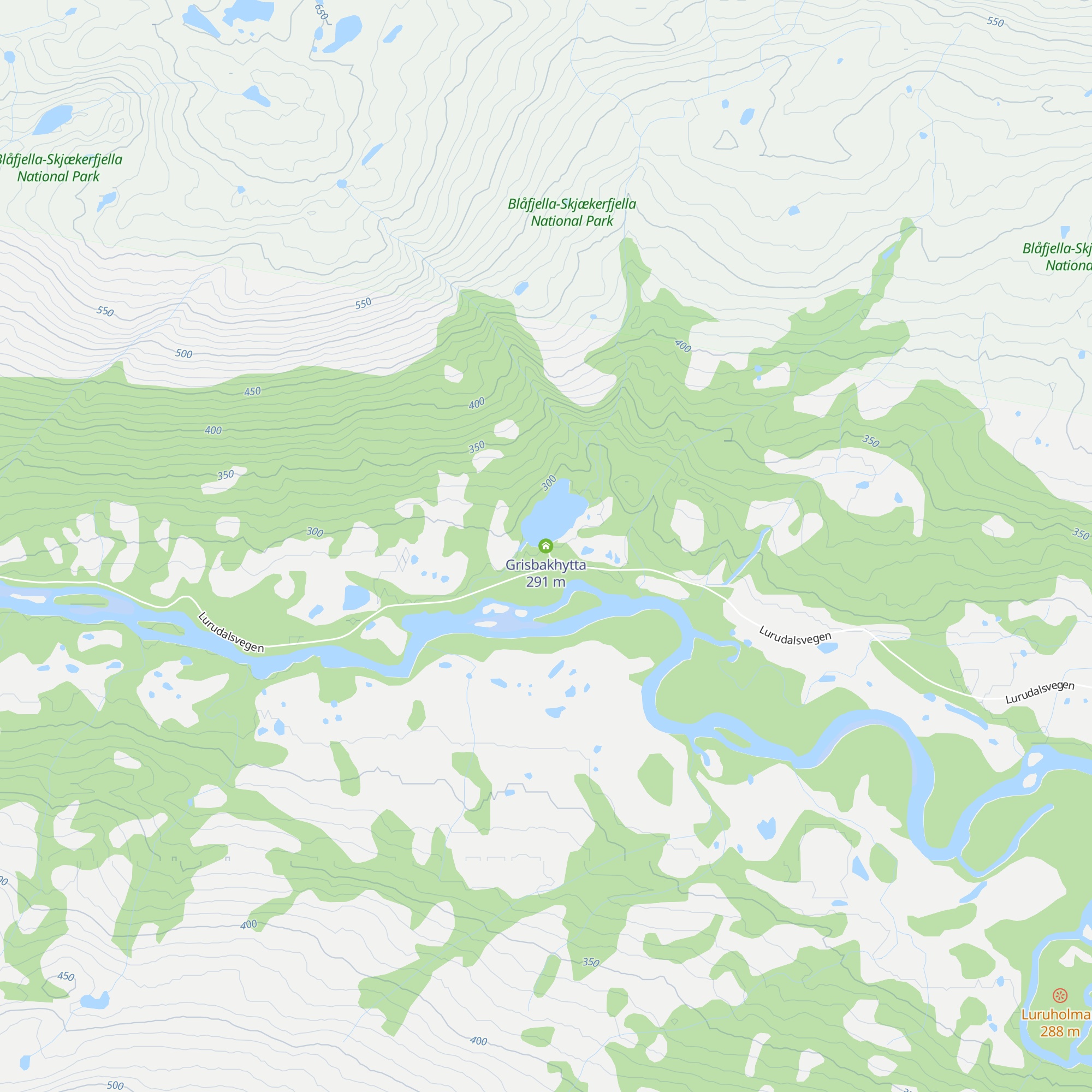 Grisbakhytta map