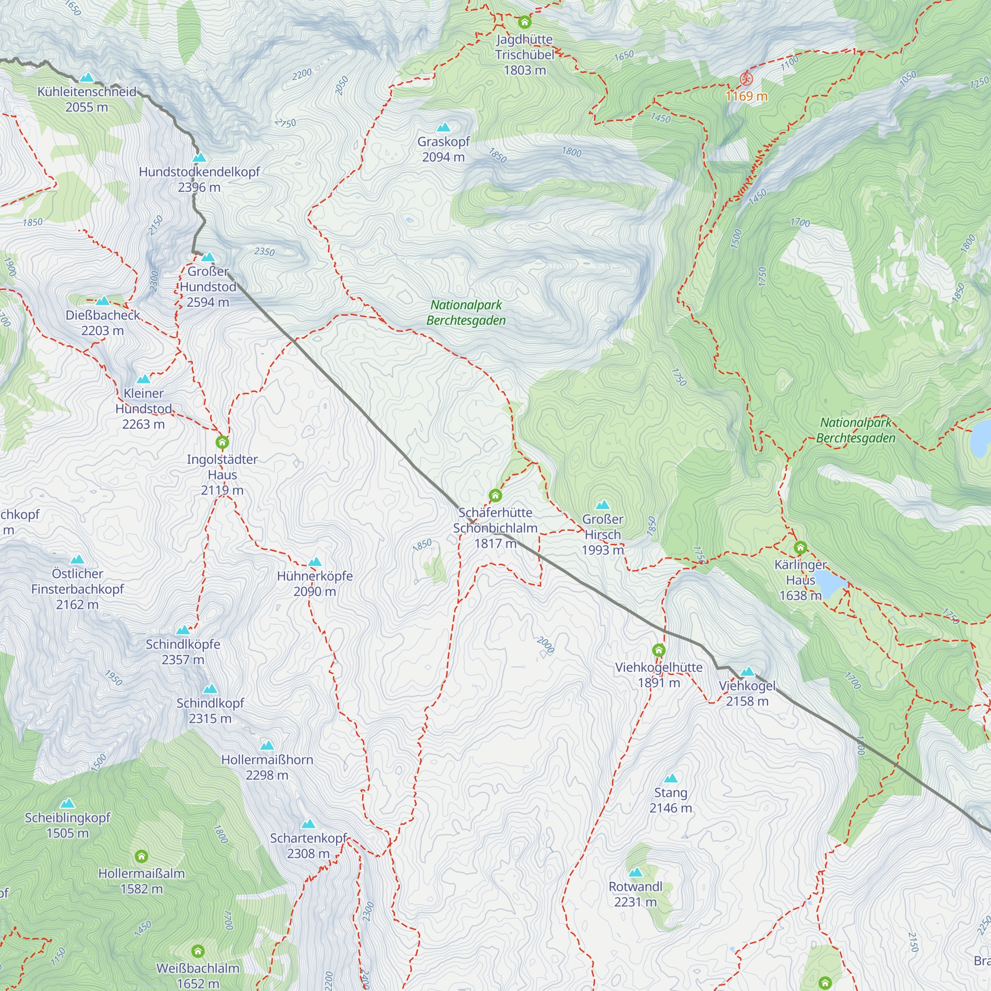 Schäferhütte Schönbichlalm map