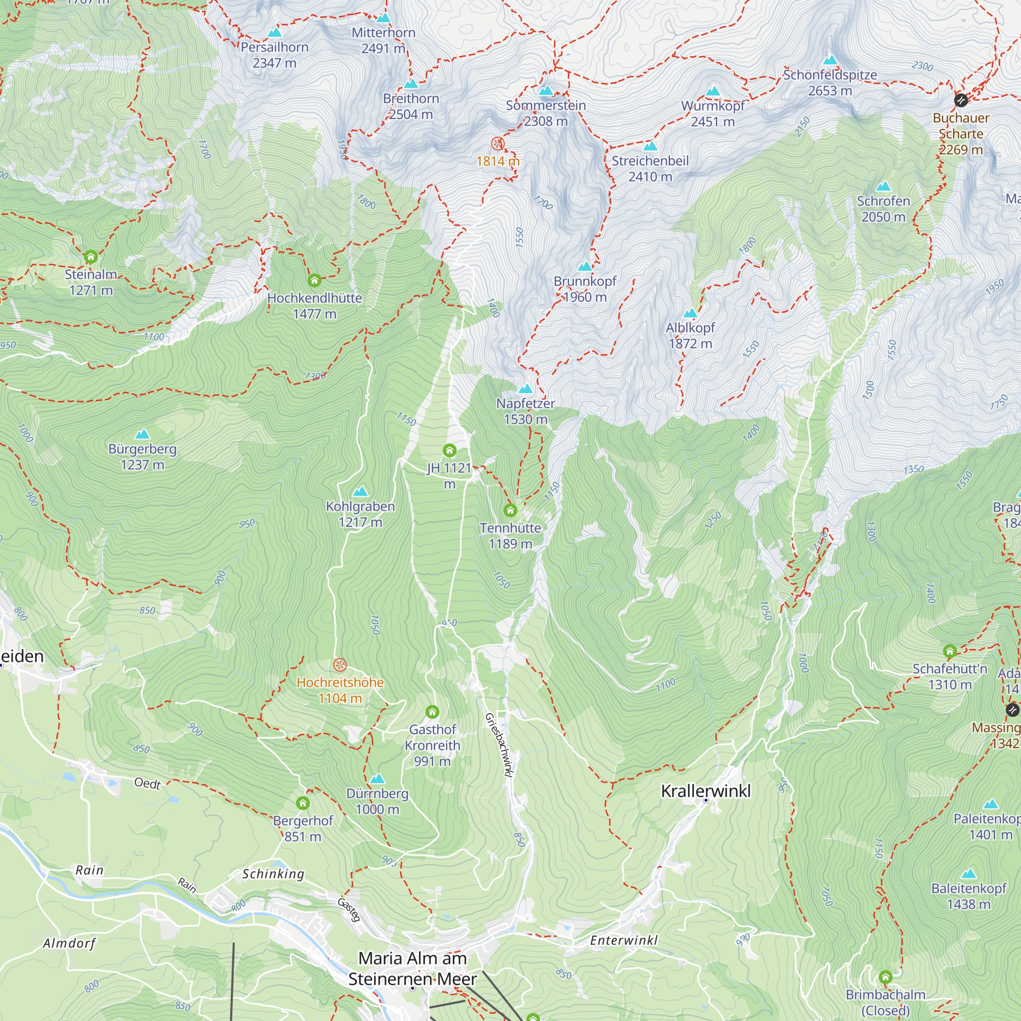 Tennhütte map