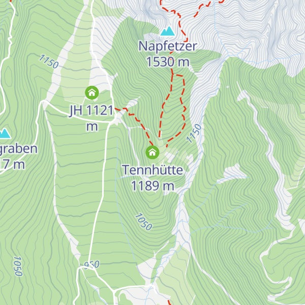 Map of Tennhütte