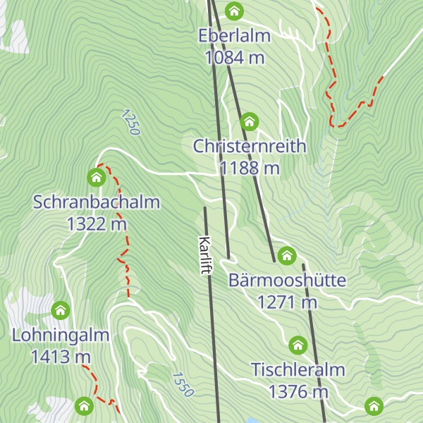 Map of Tischlerhütte