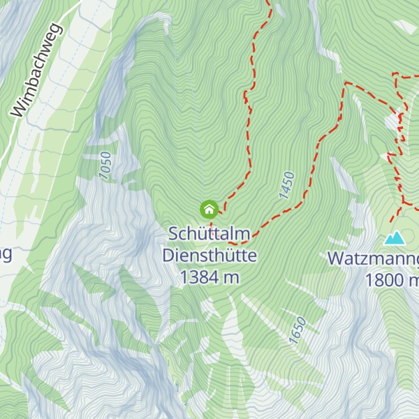 Map of Schüttalm Diensthütte