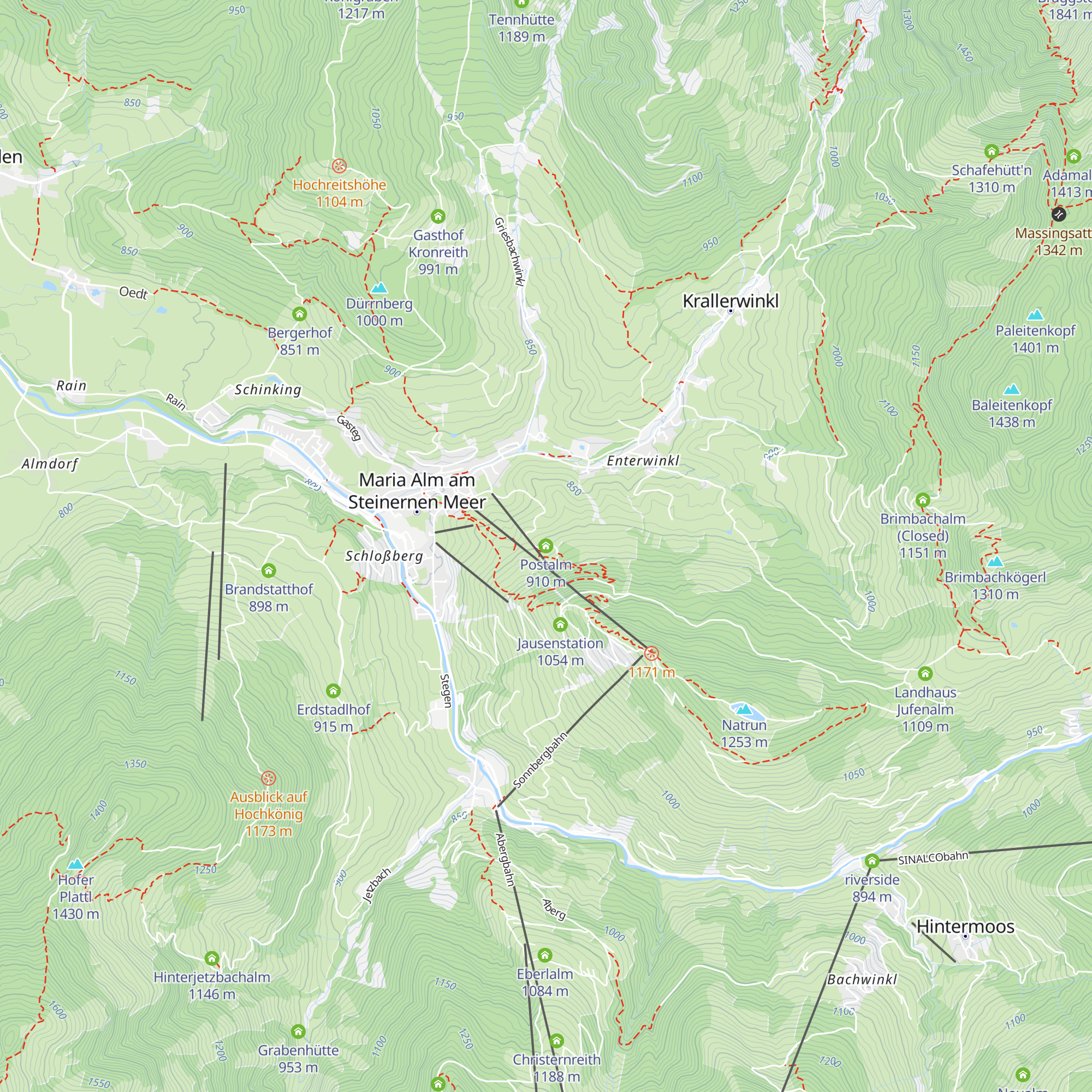 Postalm map