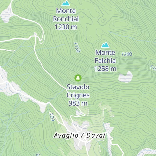 Map of Stavolo Crignes