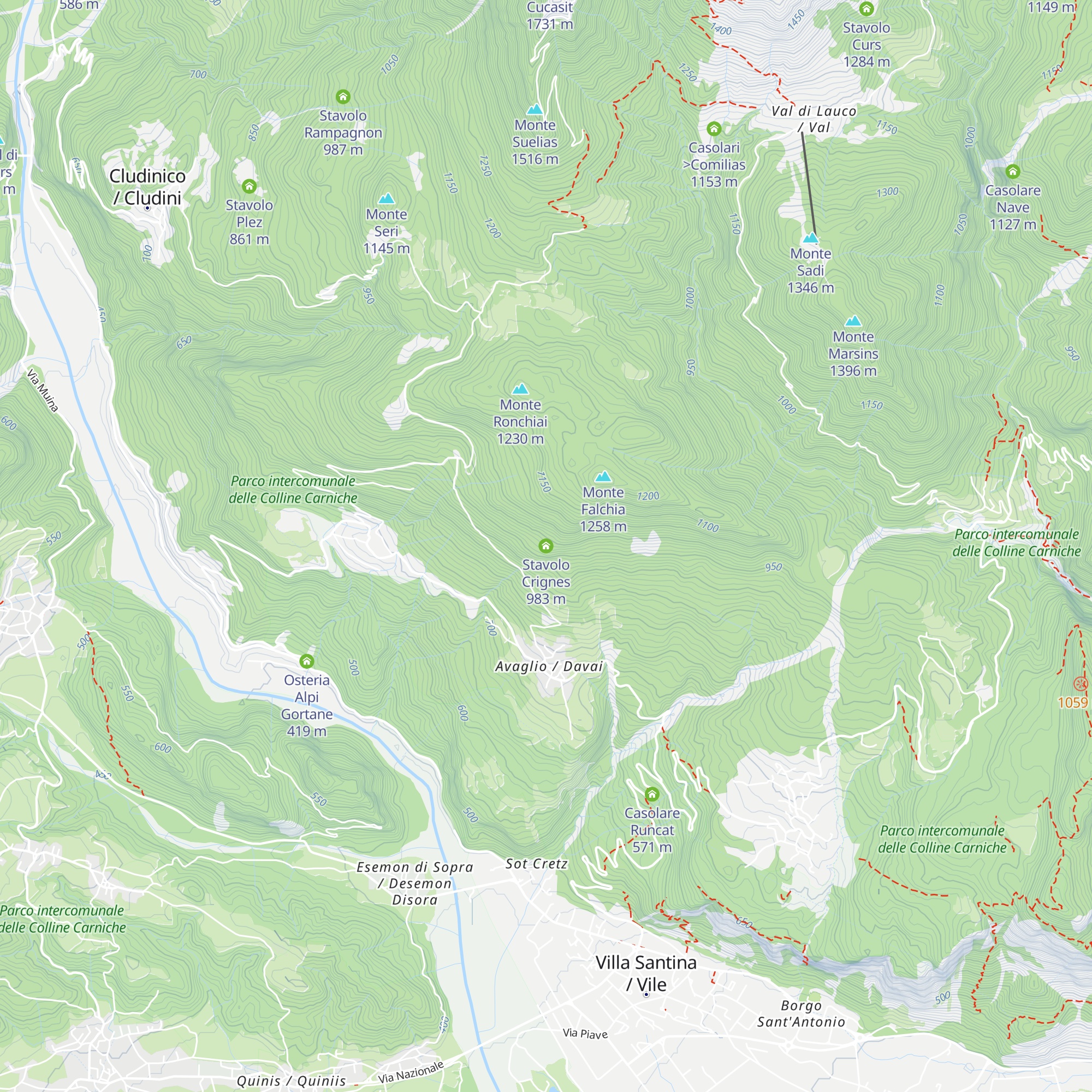 Stavolo Crignes map