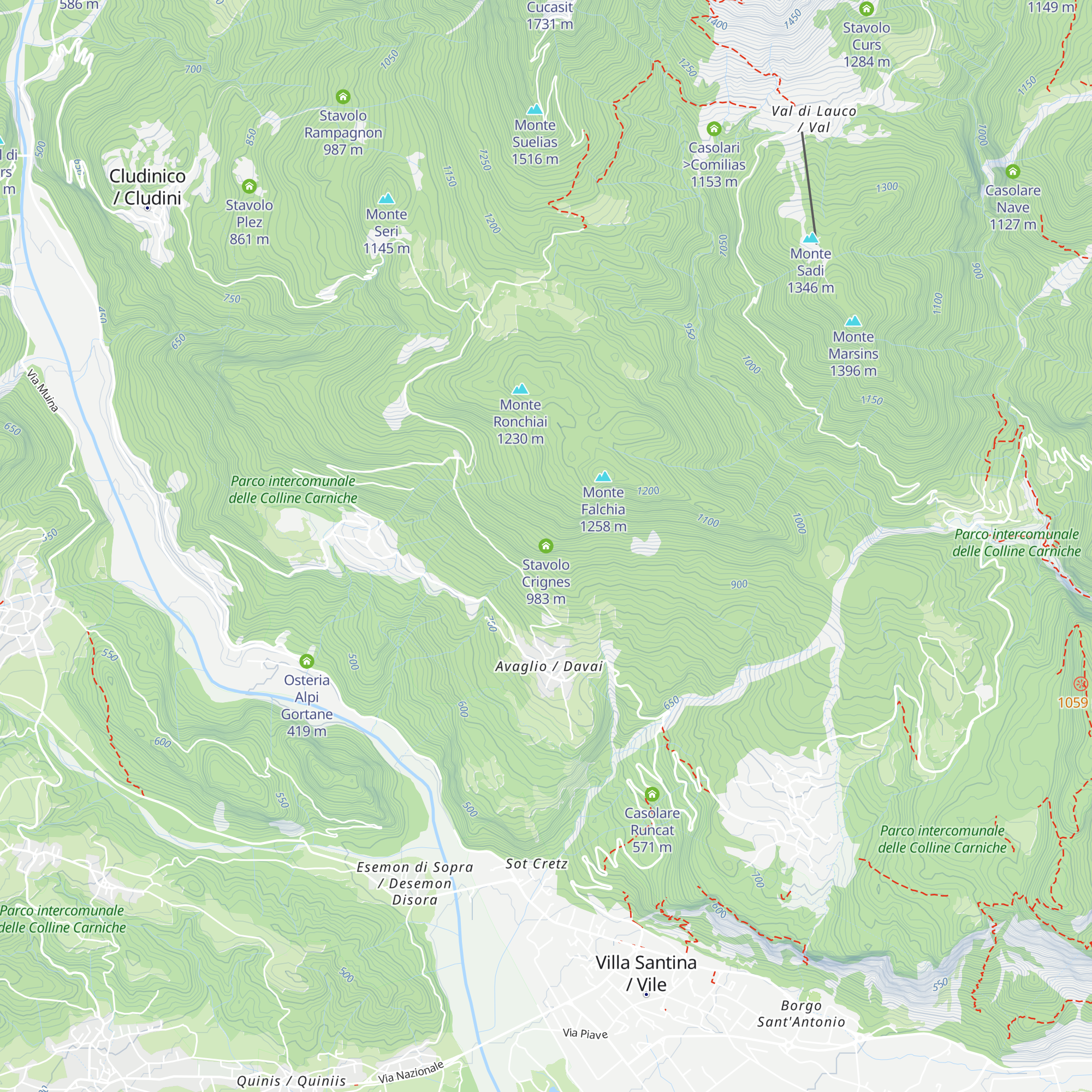 Stavolo Crignes map