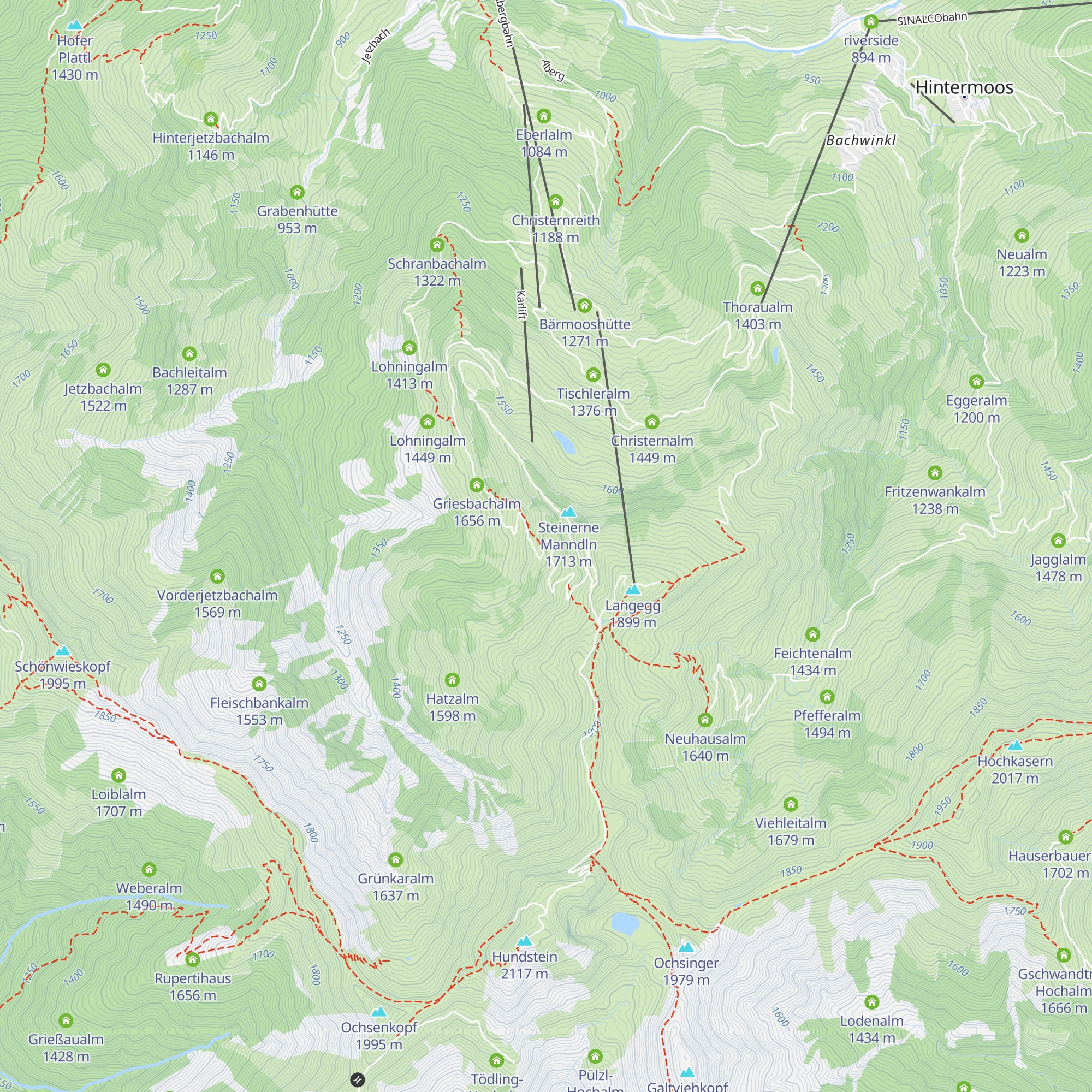 Lohningalm map