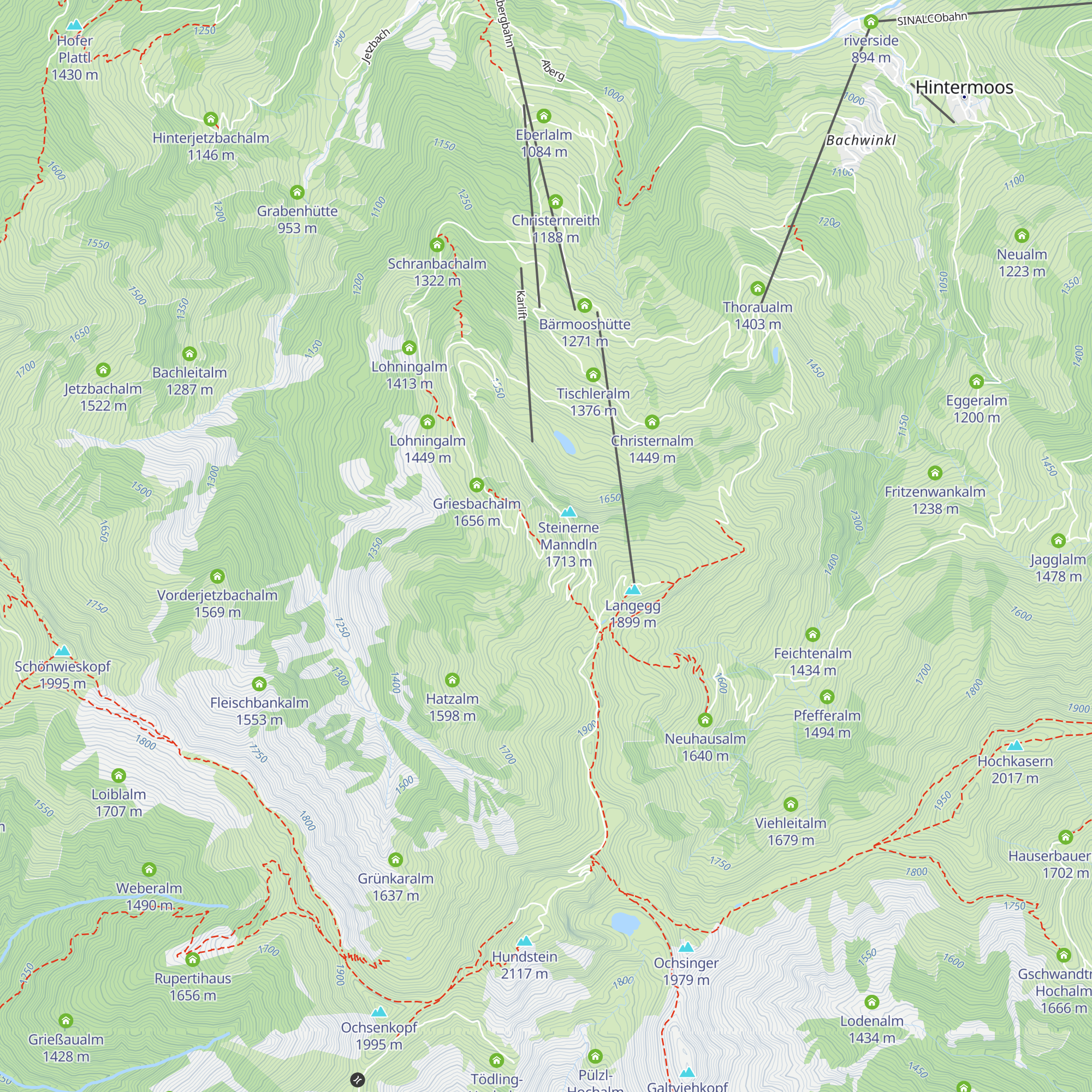 Lohningalm map