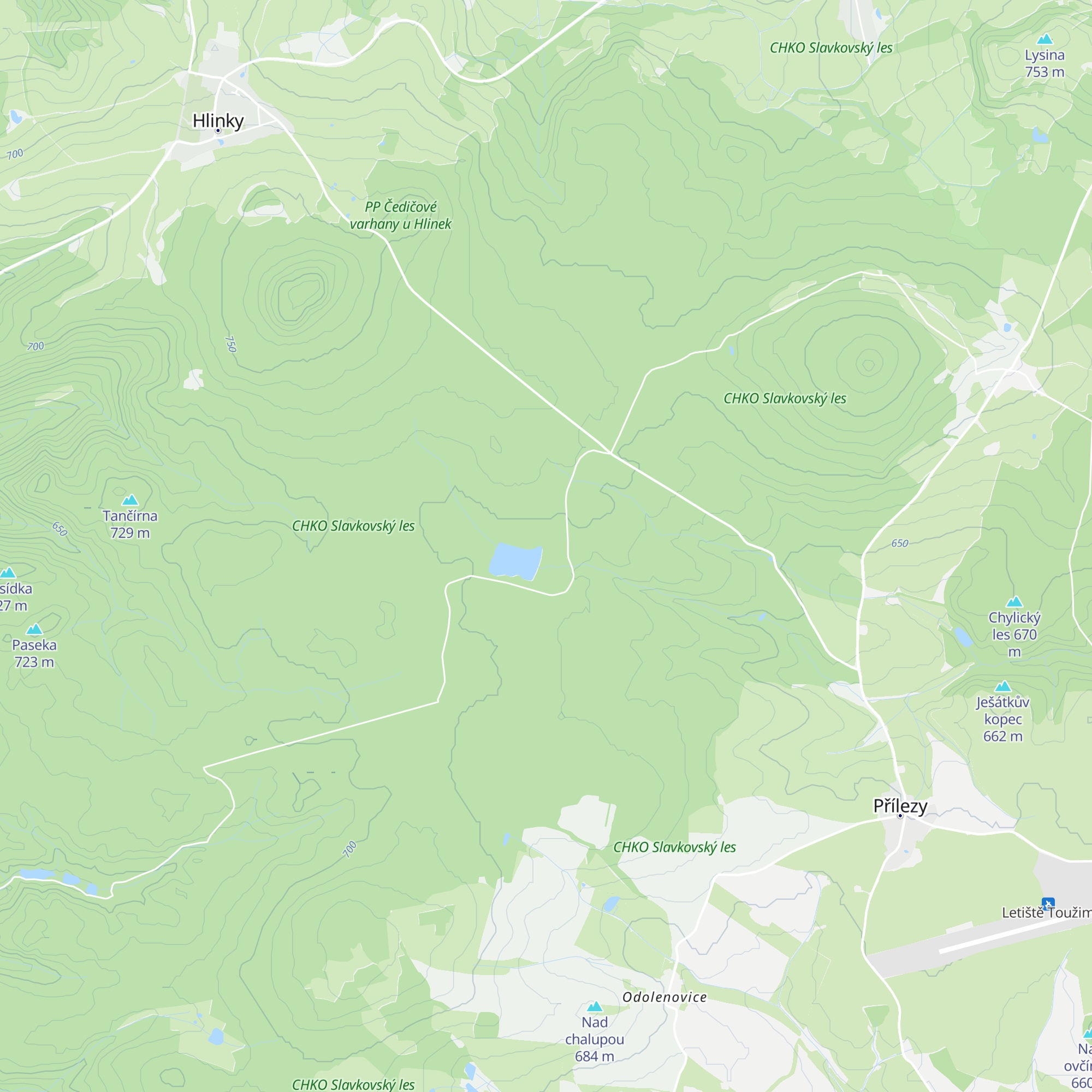 Útulna Nový rybník map