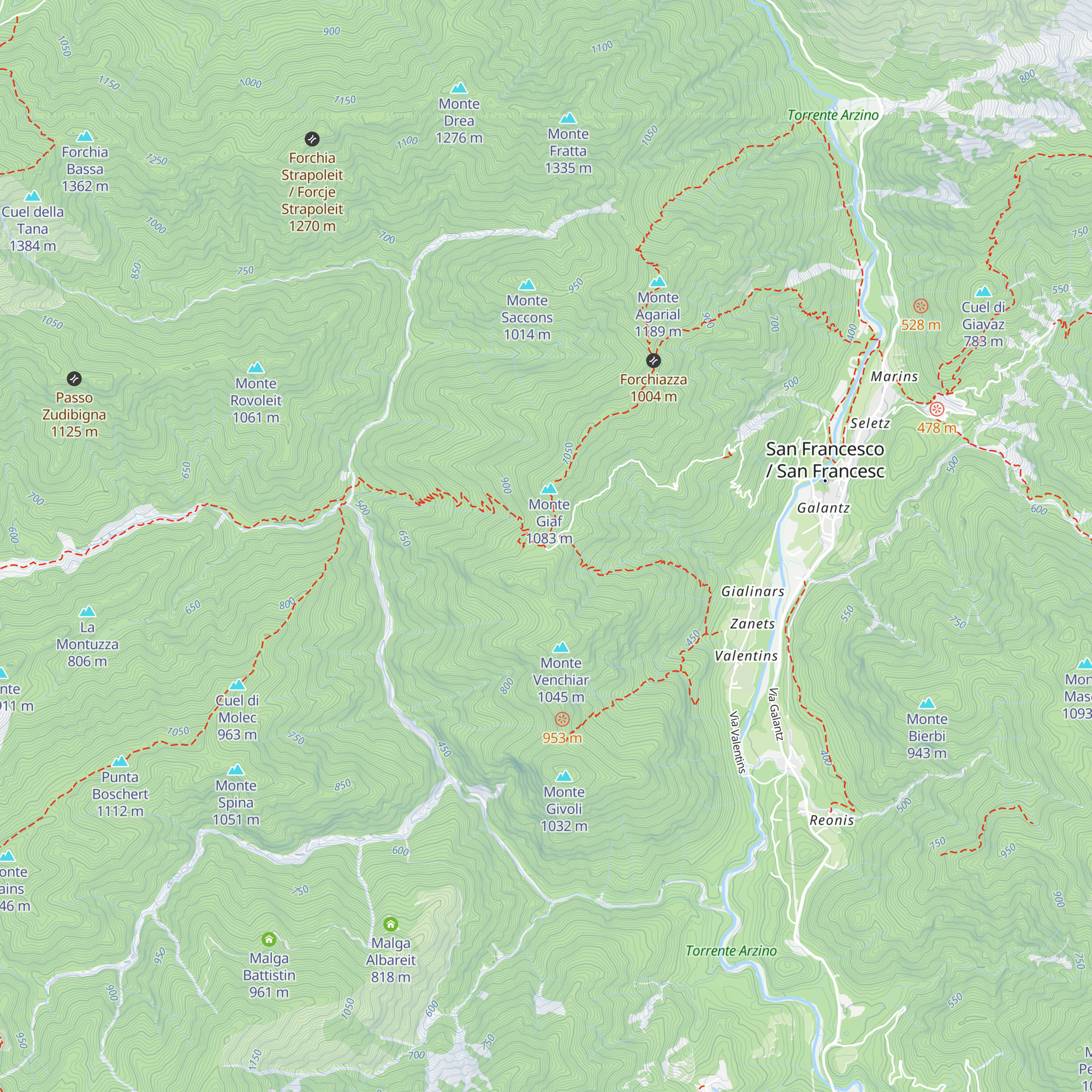 Casera Giaf map