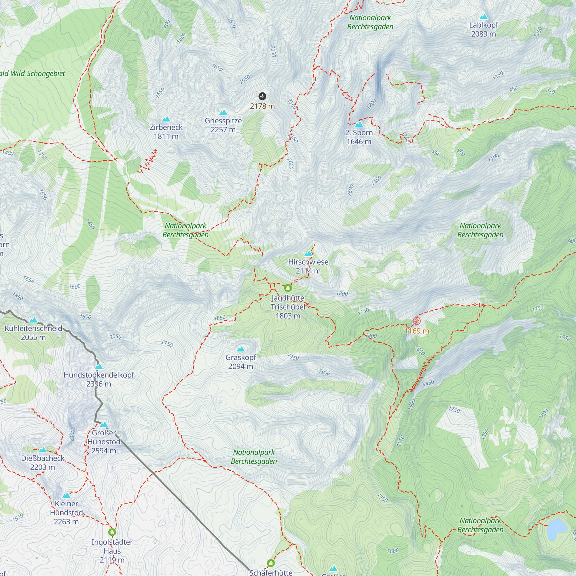 Jagdhütte Trischübel map