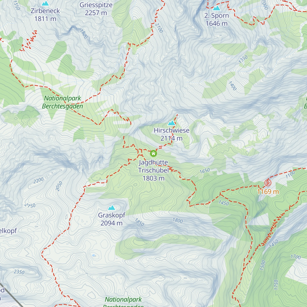 Jagdhütte Trischübel map