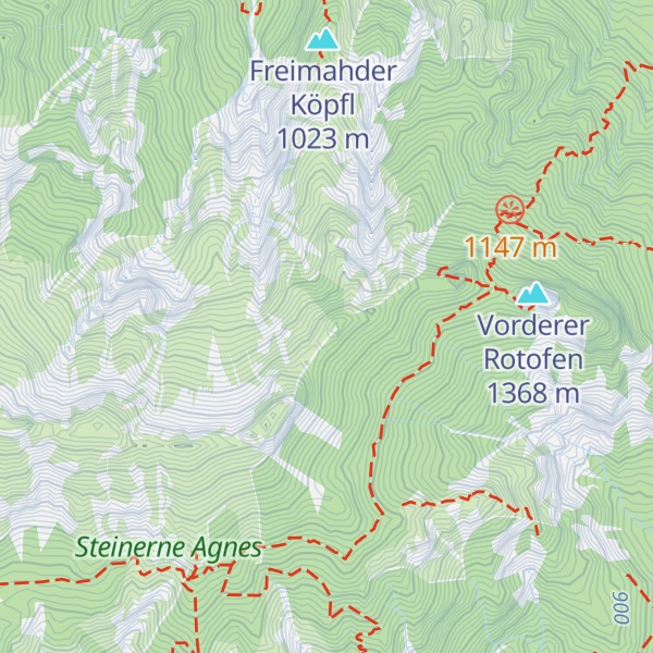 Map of Hinterer Rotofen