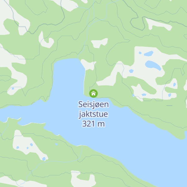 Map of Seisjøen jaktstue