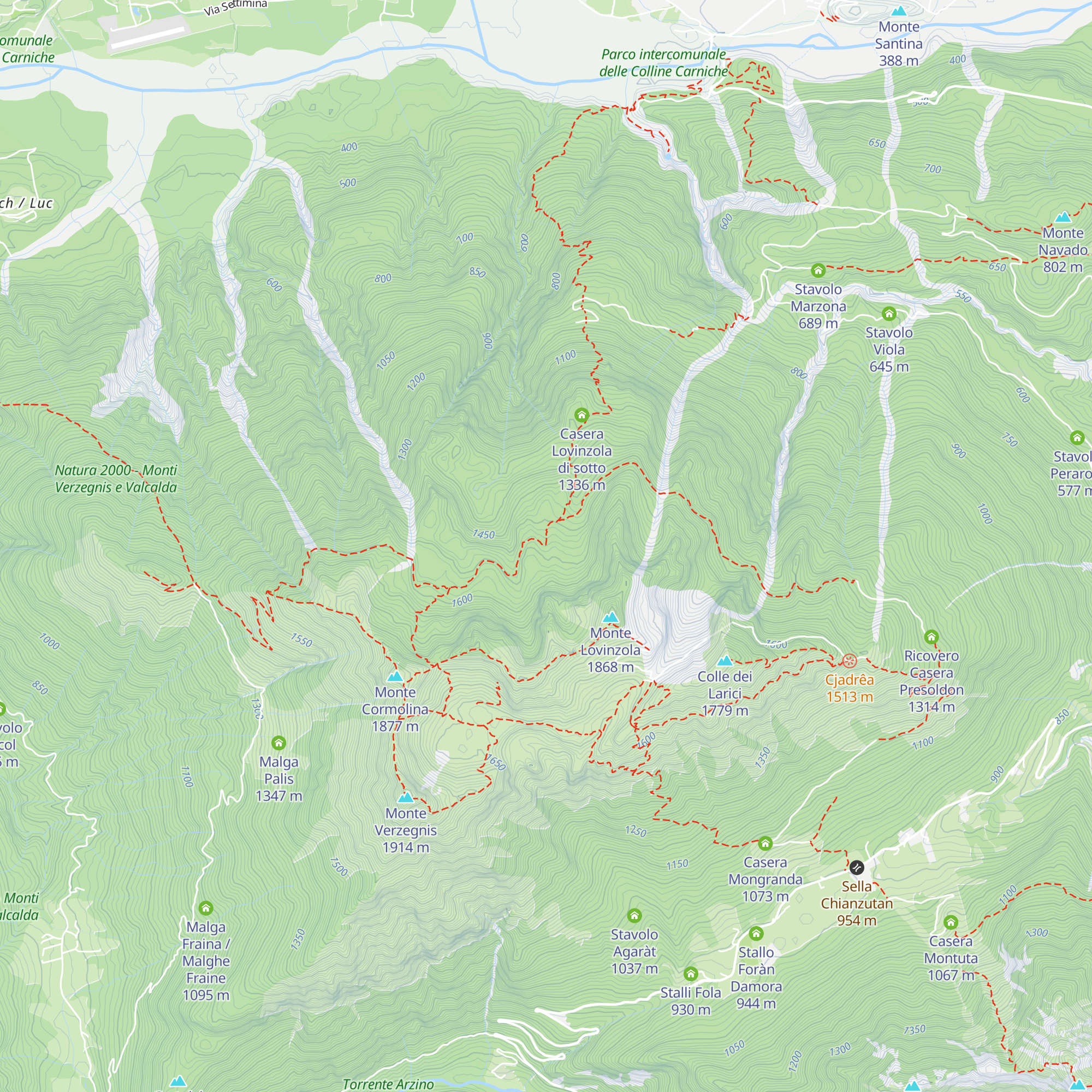 Ricovero Casera Lovinzola di Sopra map