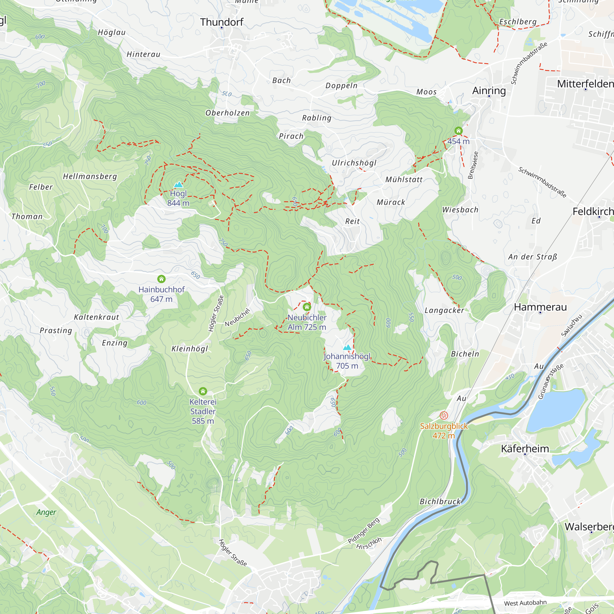 Neubichler Alm map