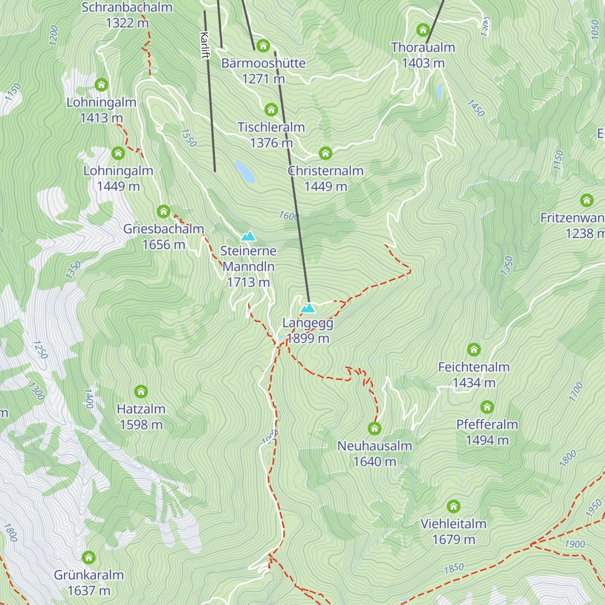 Bergstadl map