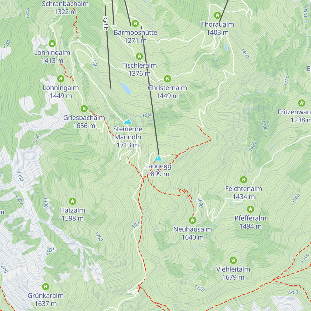 Bergstadl map
