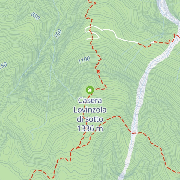 Map of Casera Lovinzola di sotto