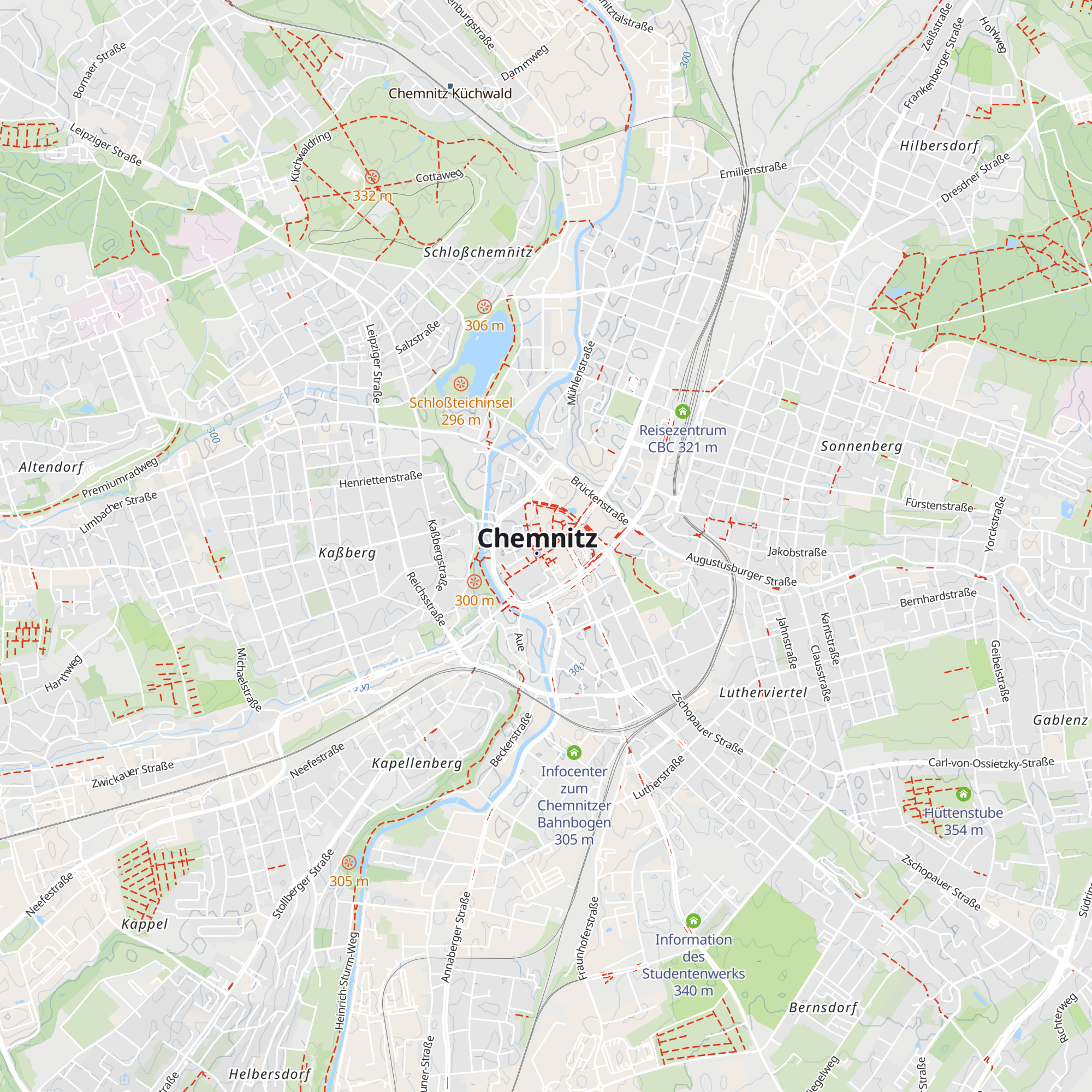 Chemnitz Tourist Info map