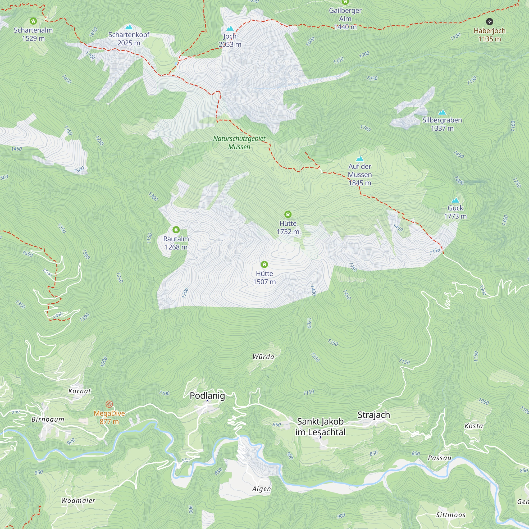 Hütte map