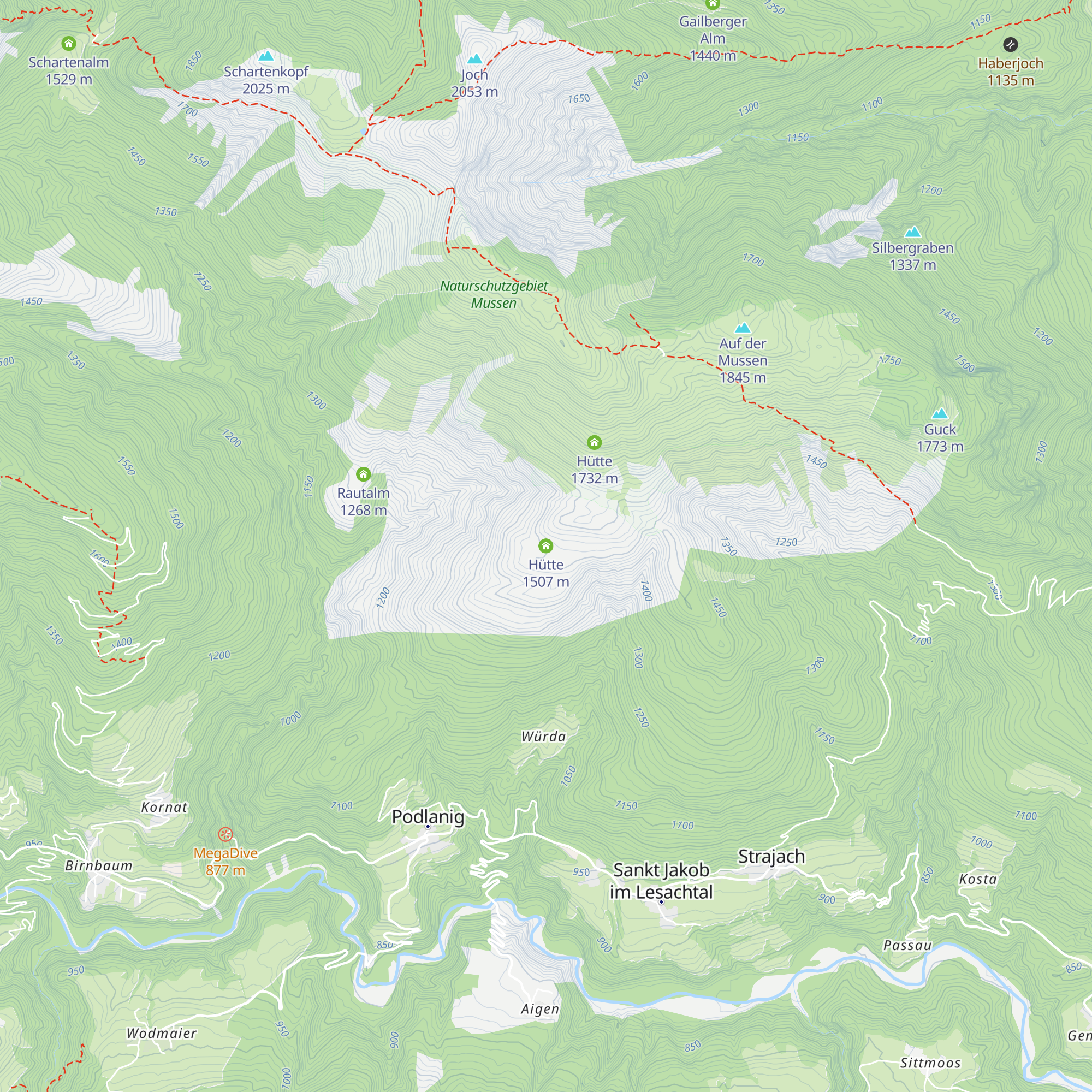 Hütte map