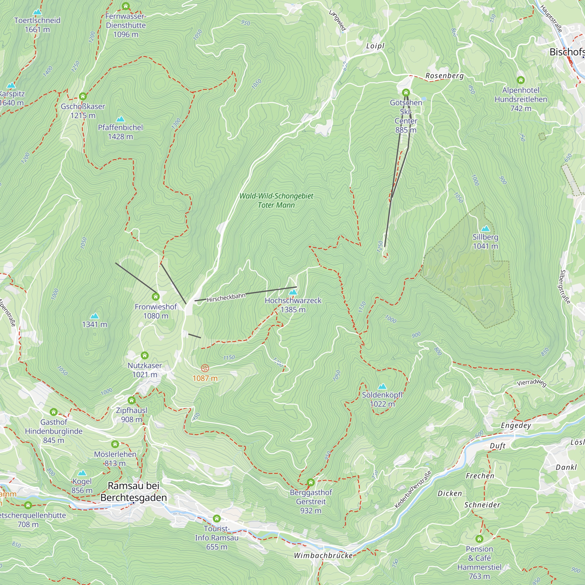 Bergrestaurant Hirschkaser map