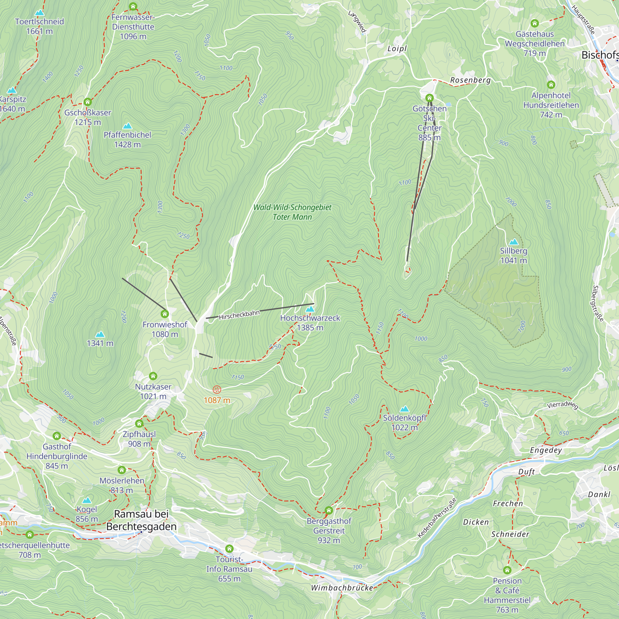 Bergrestaurant Hirschkaser map