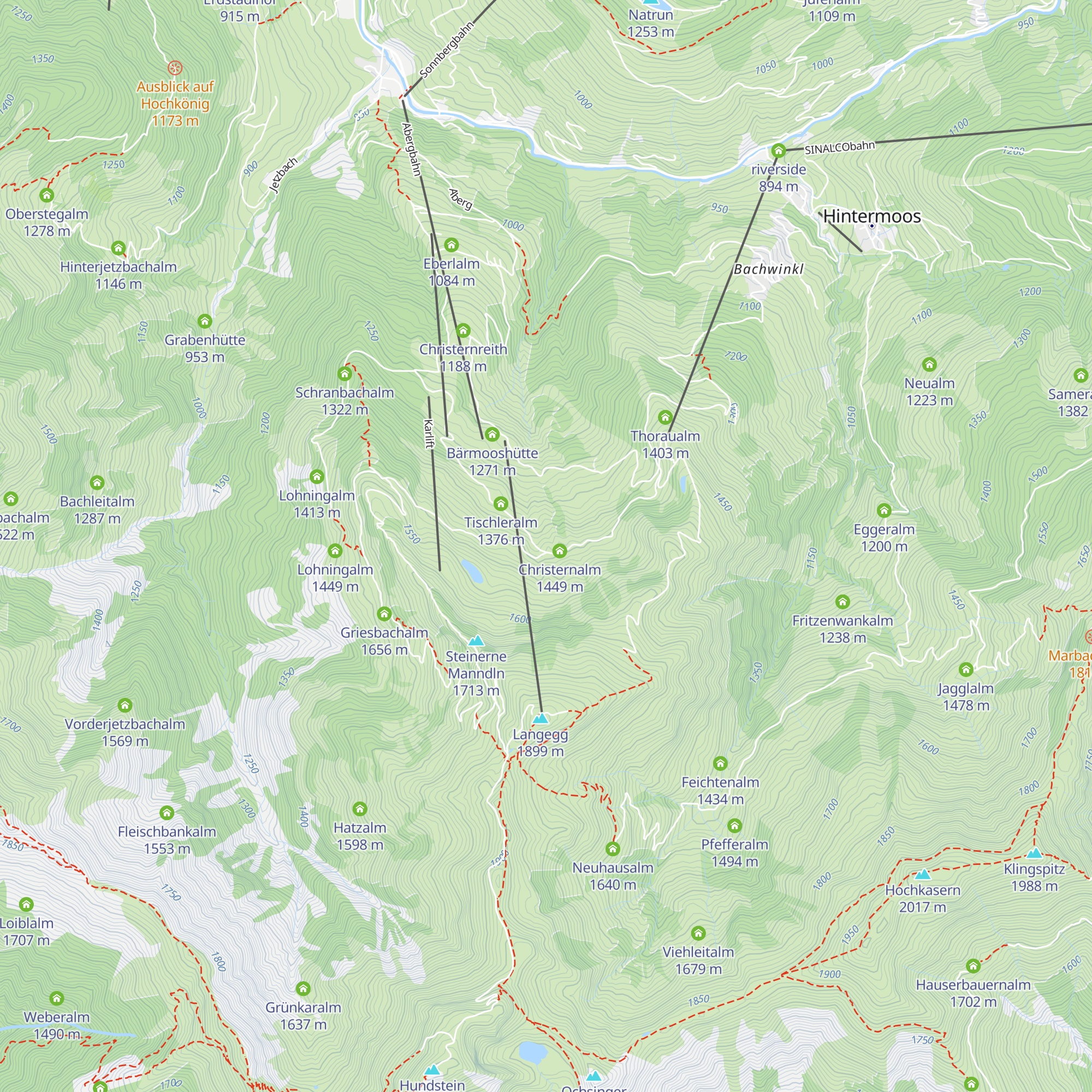 Abergalm map