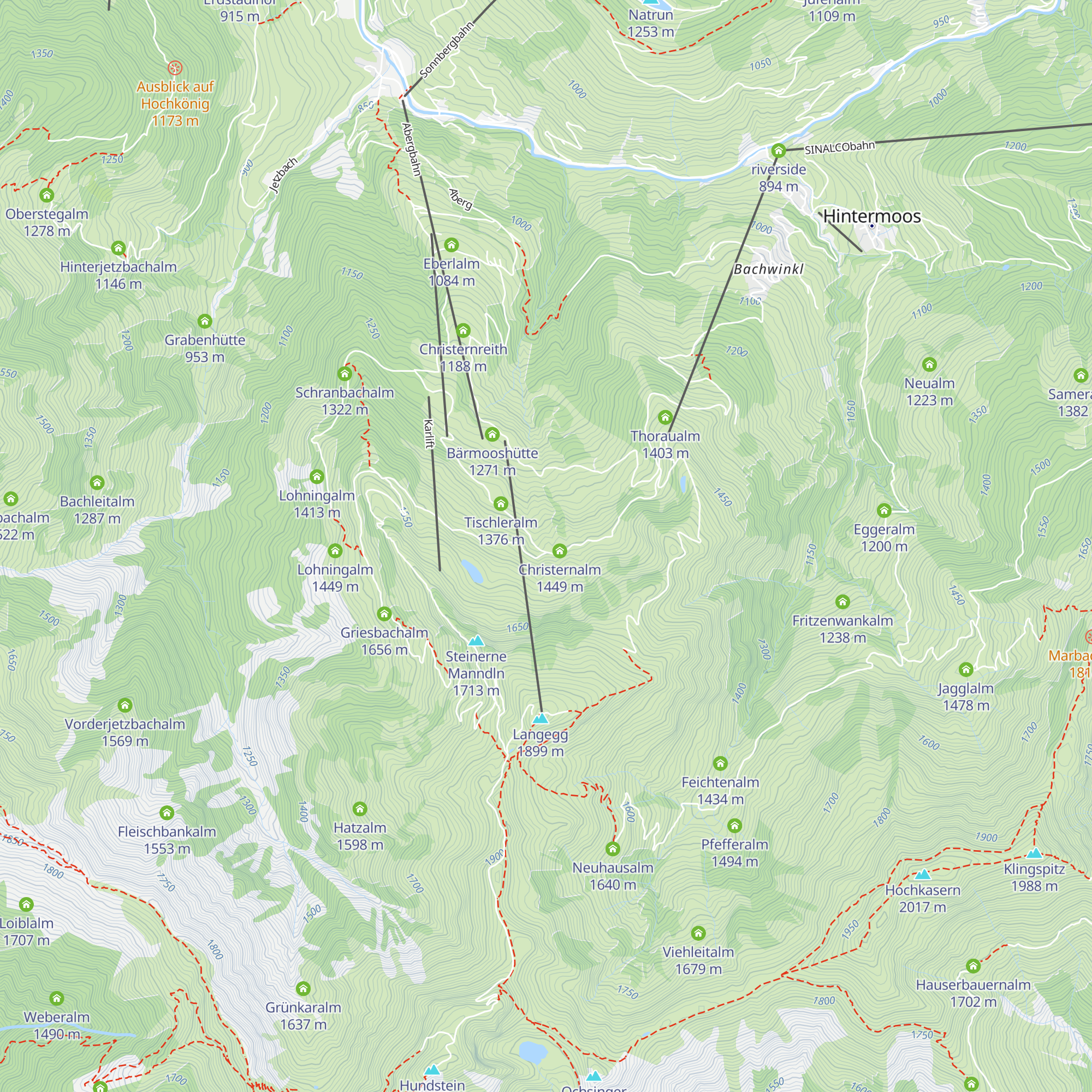Abergalm map