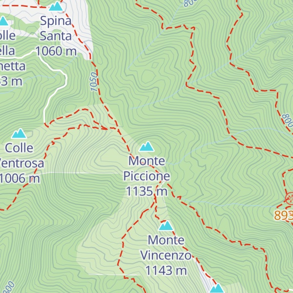 Map of Monte Piccione