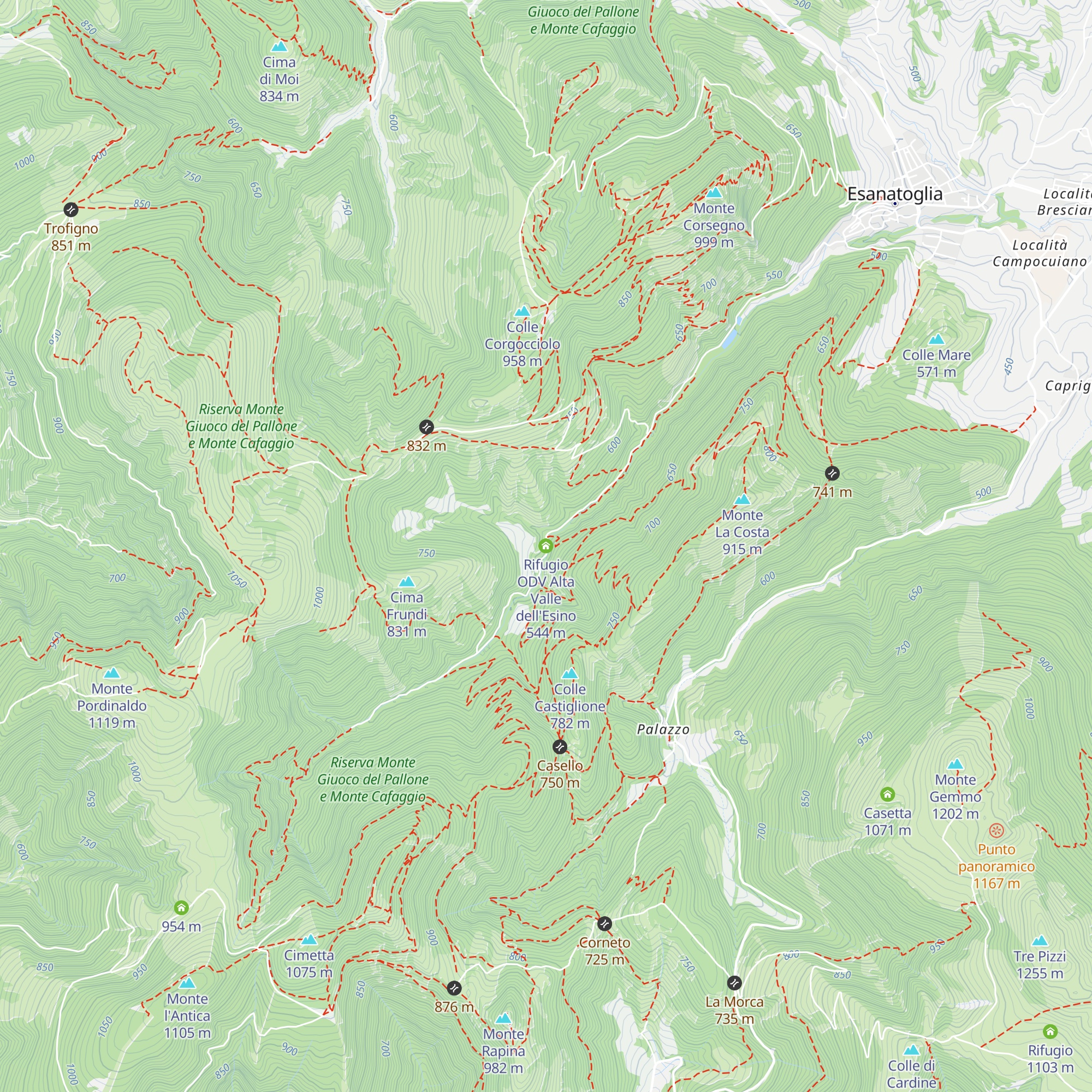 Rifugio ODV Alta Valle dell'Esino map