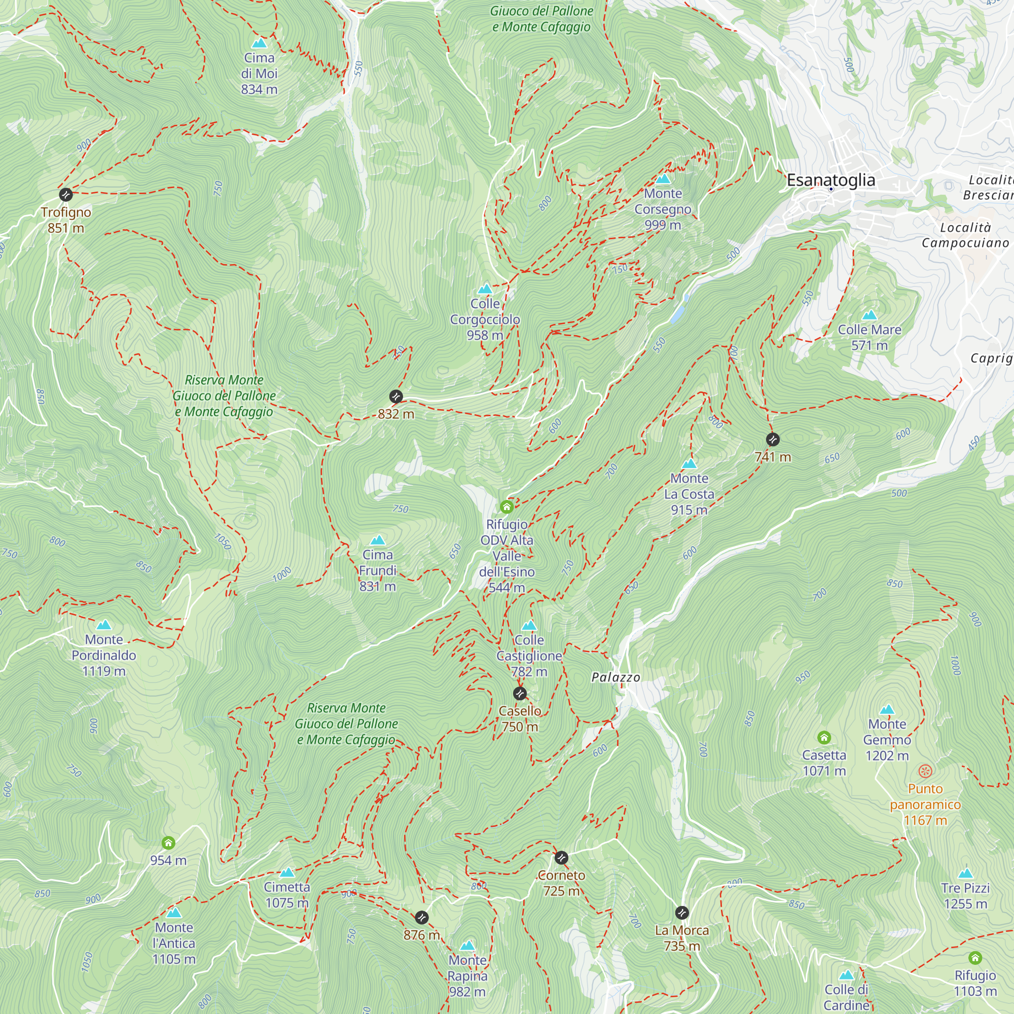 Rifugio ODV Alta Valle dell'Esino map