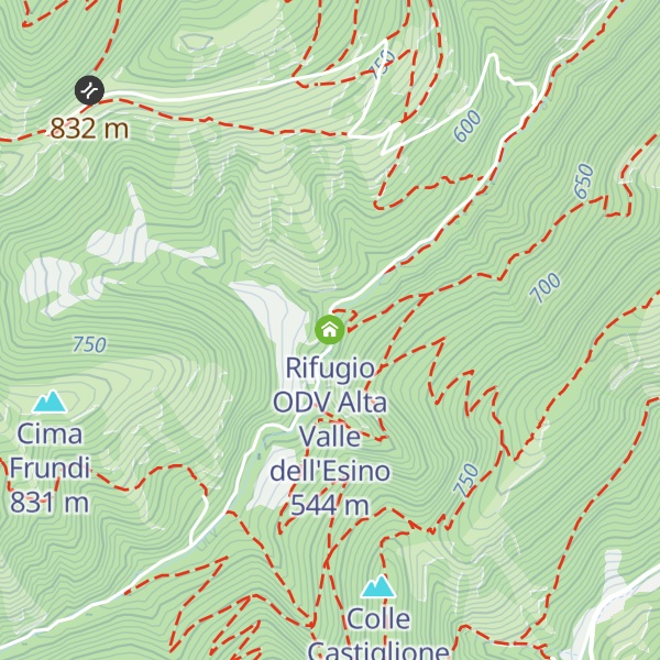 Map of Rifugio ODV Alta Valle dell'Esino
