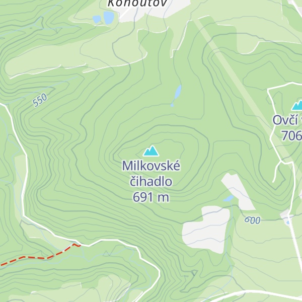 Map of Milkovské čihadlo
